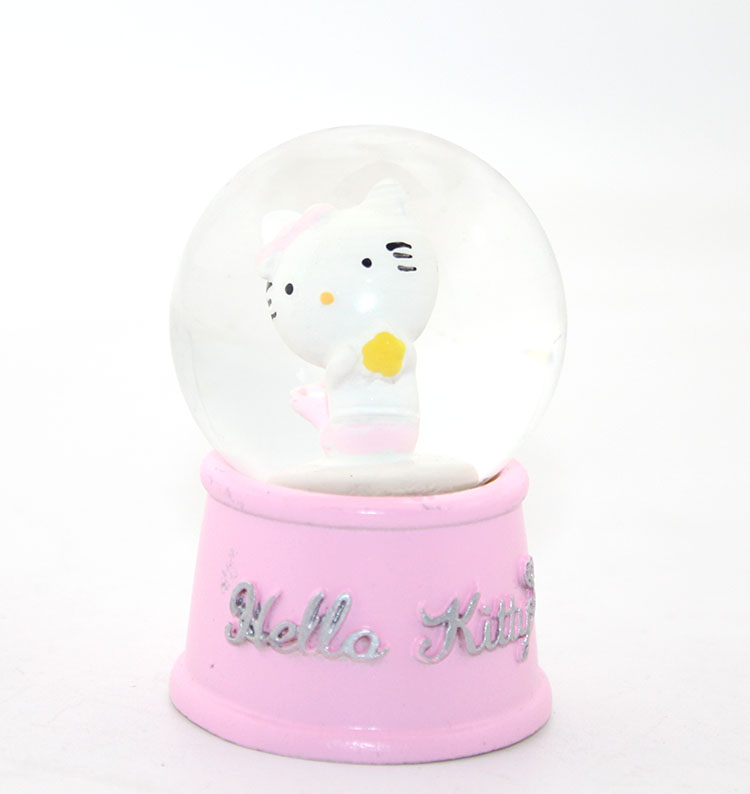 Minik Işıklı Hello Kitty Kar Küresi 7 Cm Alk1774