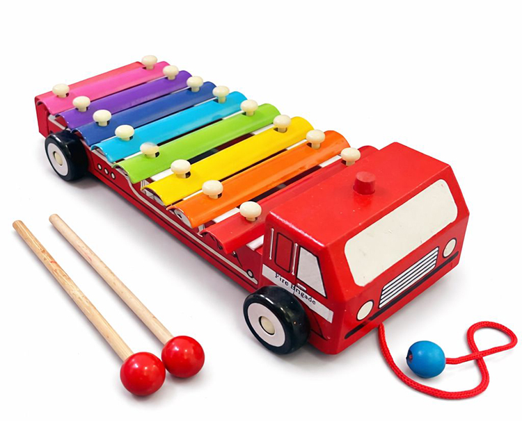 Ahşap Arabalı 8'Li Selefon Müzik Aleti 93-719