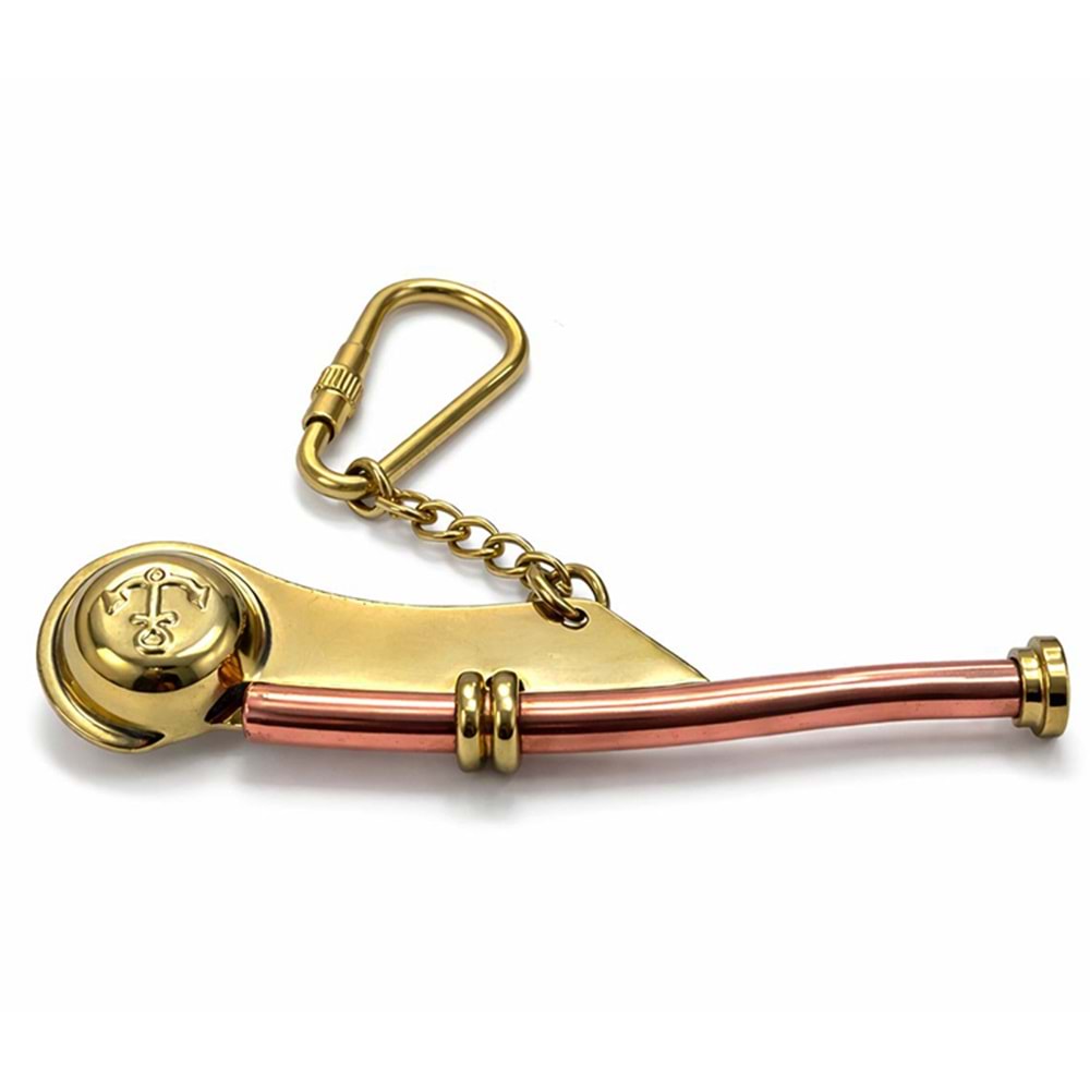 Pirinç Silistre Düdüğü Anahtarlık 2101C