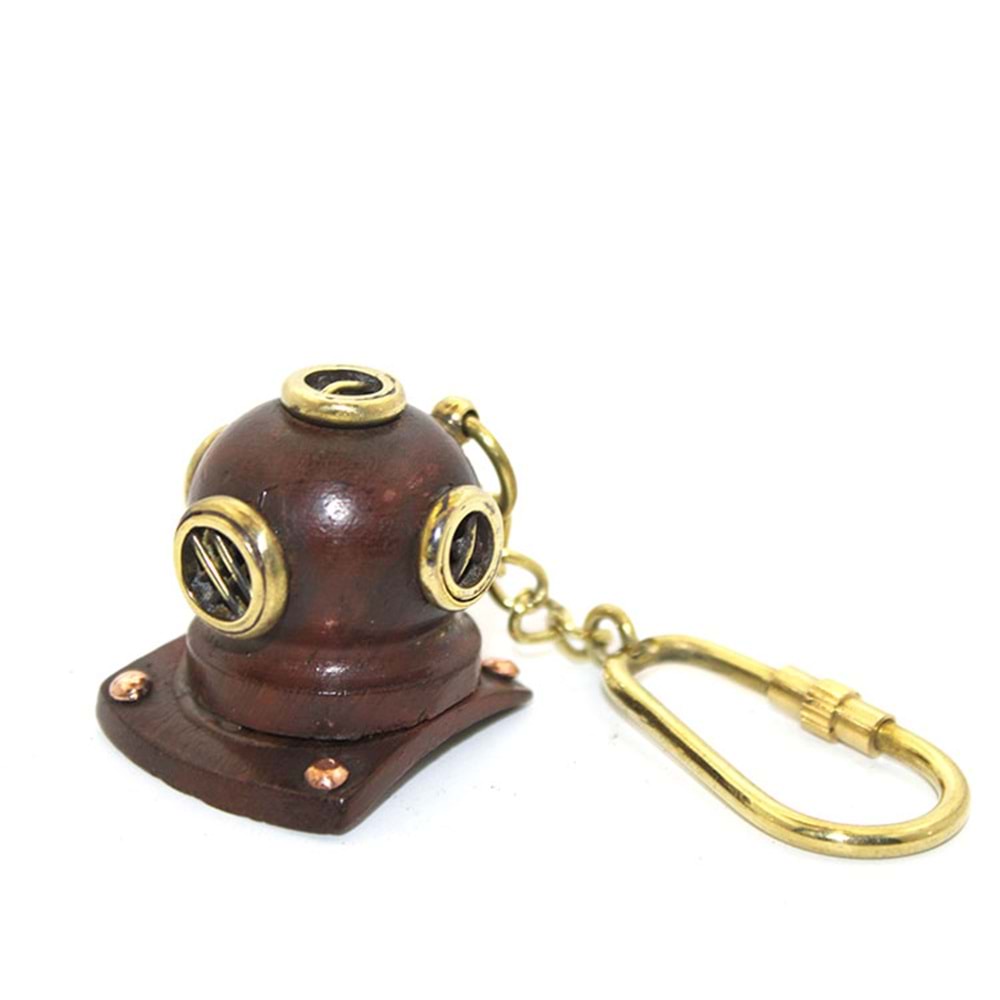 Pirinç Dalgıç Başlığı Anahtarlık 2140C