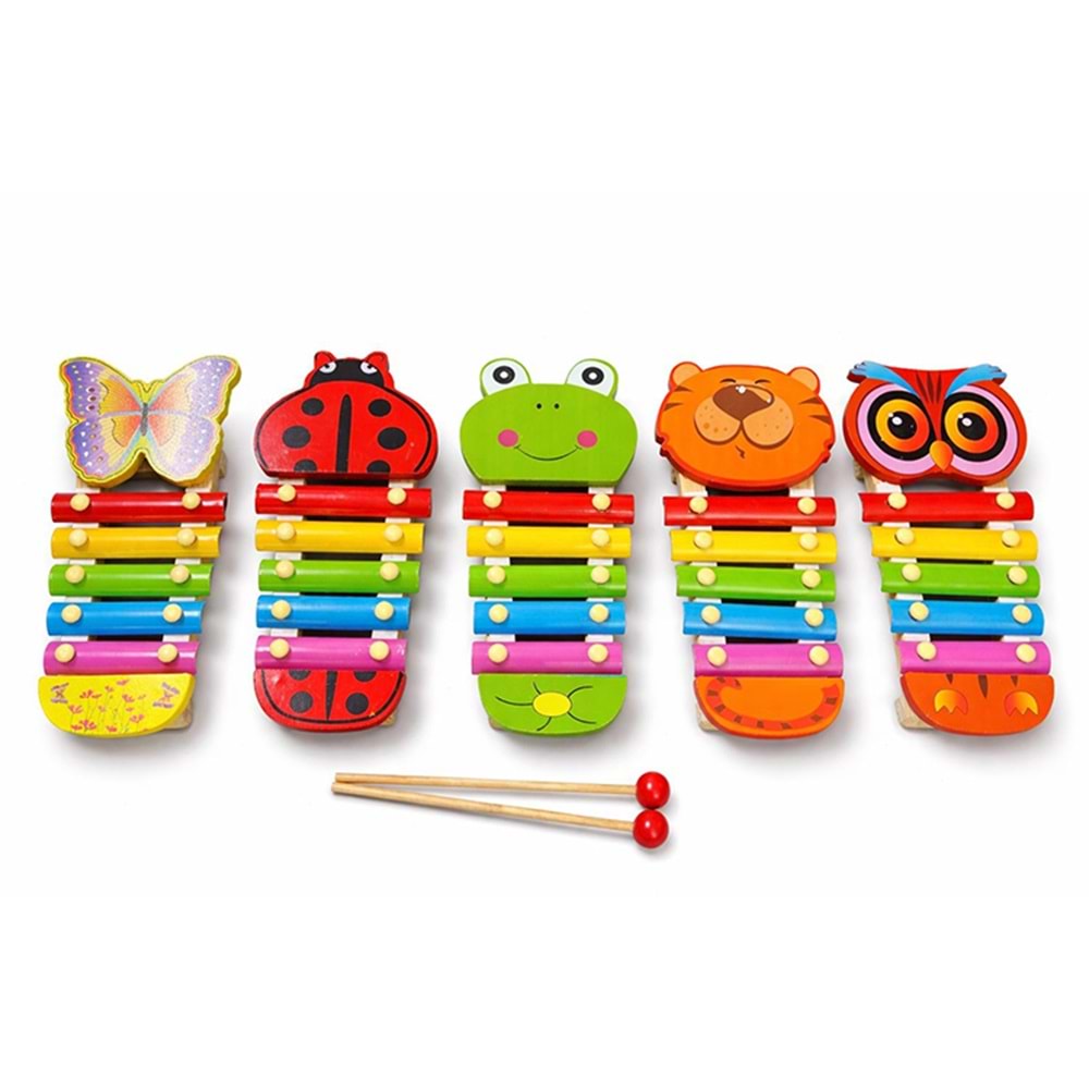 Ahşap Figürlü 5'Li Selefon Müzik Aleti 6aly309