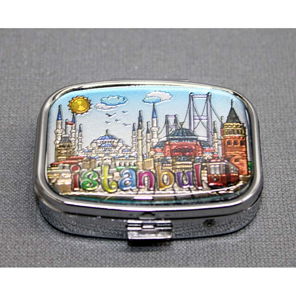 İstanbul Temalı İlaç Kutusu Anahtarlık AAAlk4350