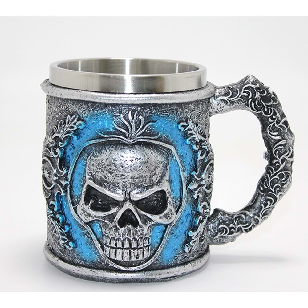 Grim Reaper Azrail Kabartmalı 3D Tasarım Çelik Kupa Bardak Alk4382
