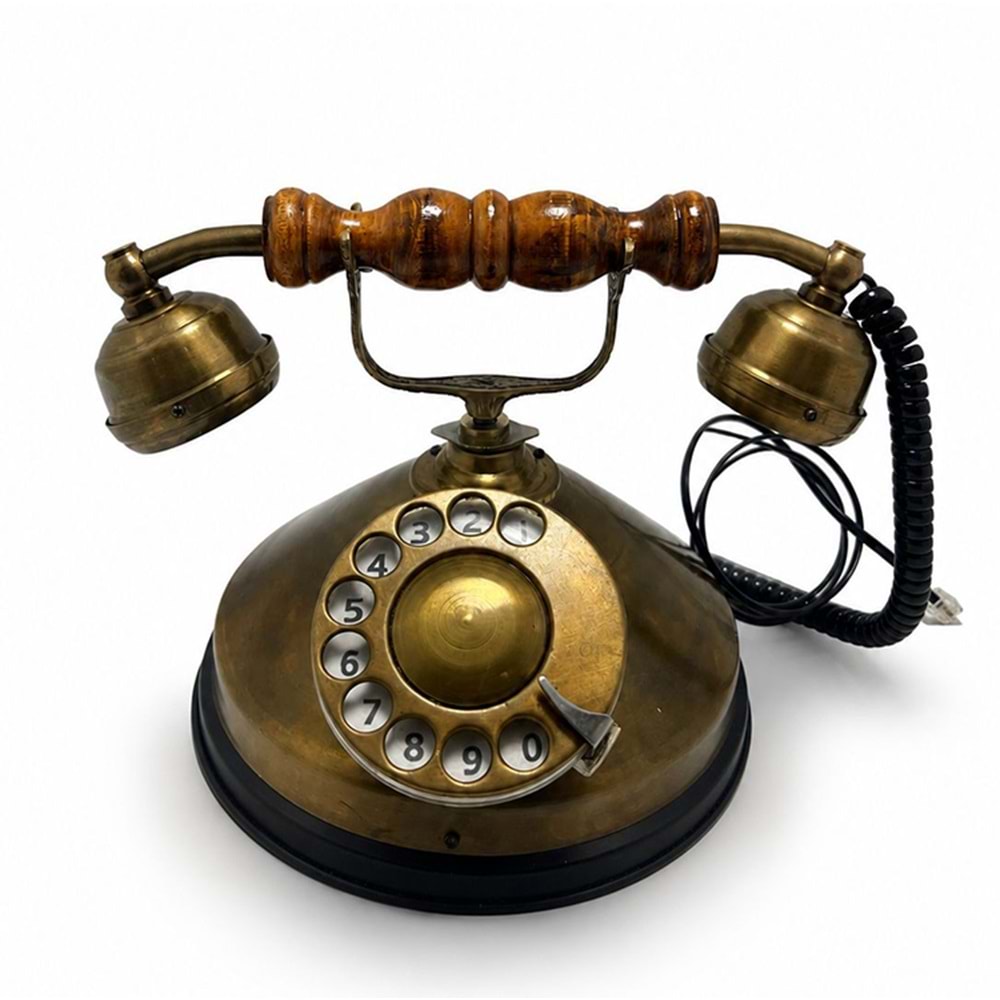 Pirinç Nostaljik Masa Telefonu Af928