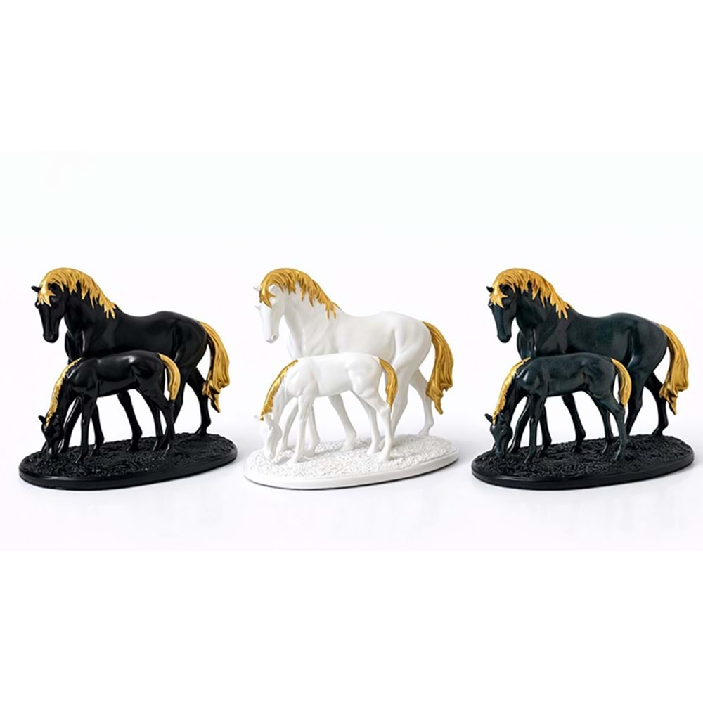 Polyester Yavrulu At Figürü Alk1629