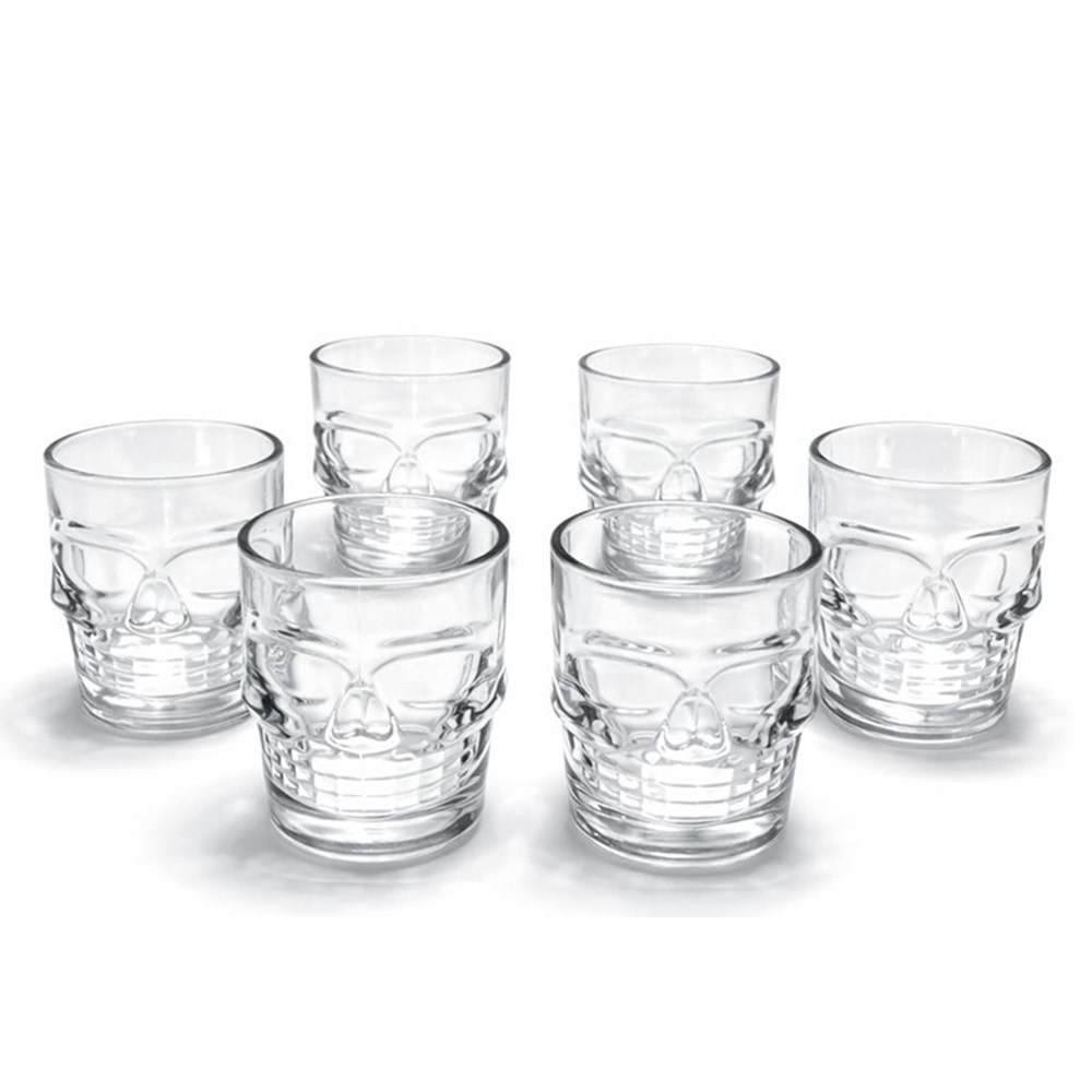 6'Lı Kurukafa Cam Shot Bardağı Alk2151