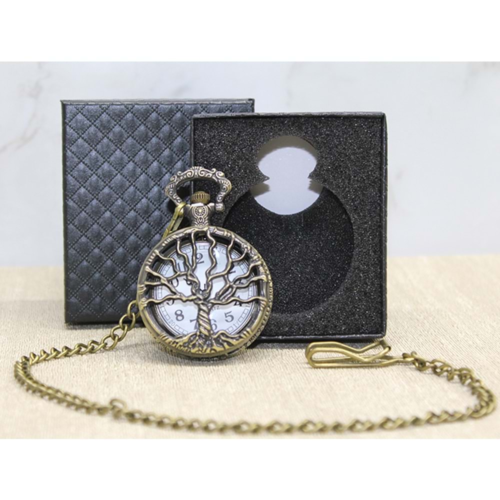 Özel Kutulu Hayat Ağacı Tasarımı Köstekli Saat Alk2612