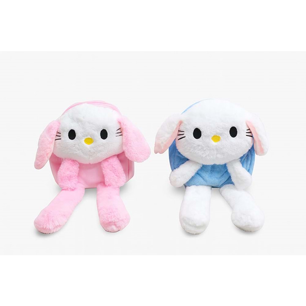 Peluş Işıklı Oynar Kulaklı My Melody ve Cinnamoroll Sırt Çantası Alk3012