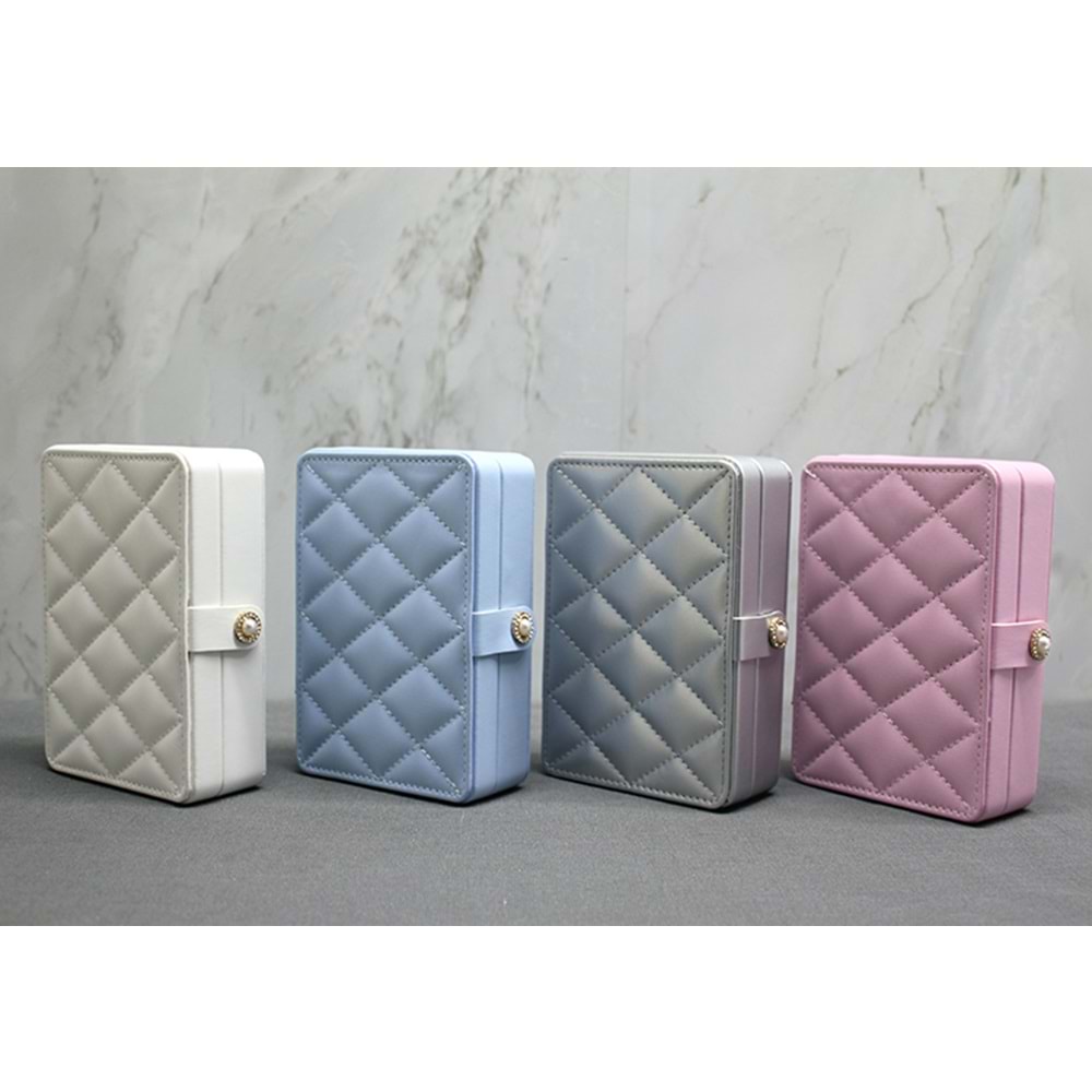 Deri Kaplamalı Makyaj Ve Takı Kutusu Alk3612