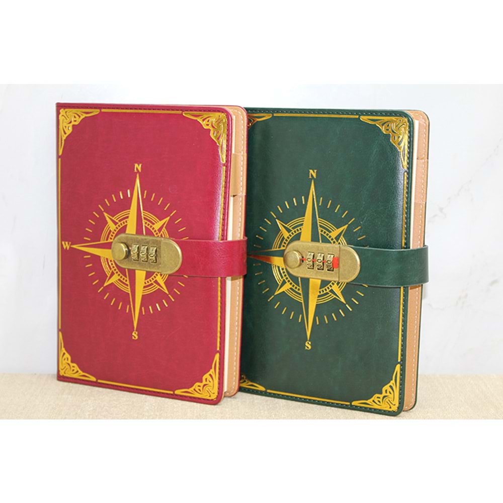 Özel Tasarım Şifreli Deri Defter Alk3952