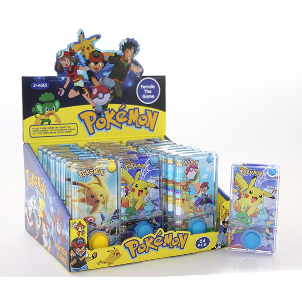 Pokemon Baskılı Sulu Oyun - Tek Butonlu Dikdörtgen Su Oyunu Alk4003