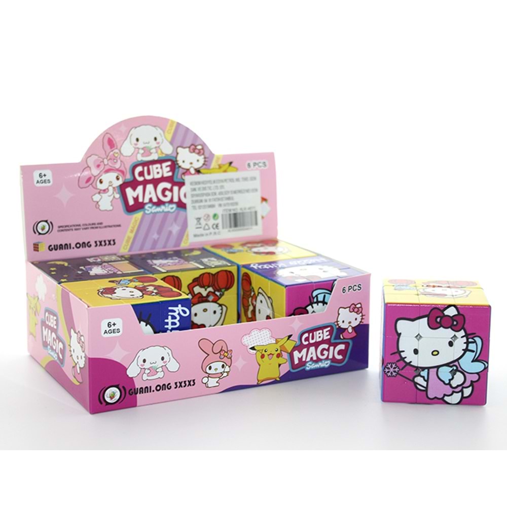 Hello Kitty Baskılı Zeka Küpü - Karakter Tasarımlı Küp Oyuncak Alk4011