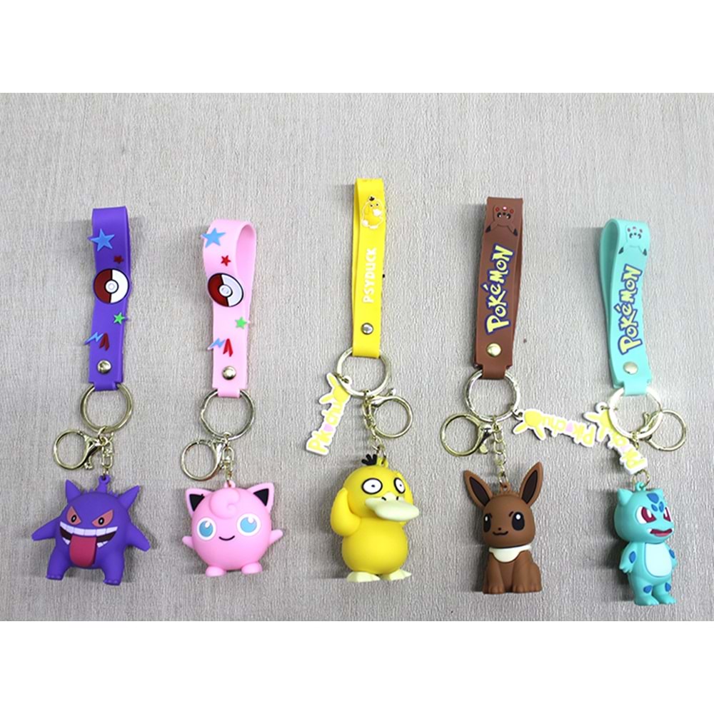 Pokemon Serisi Silikon Anahtarlık Alk4265