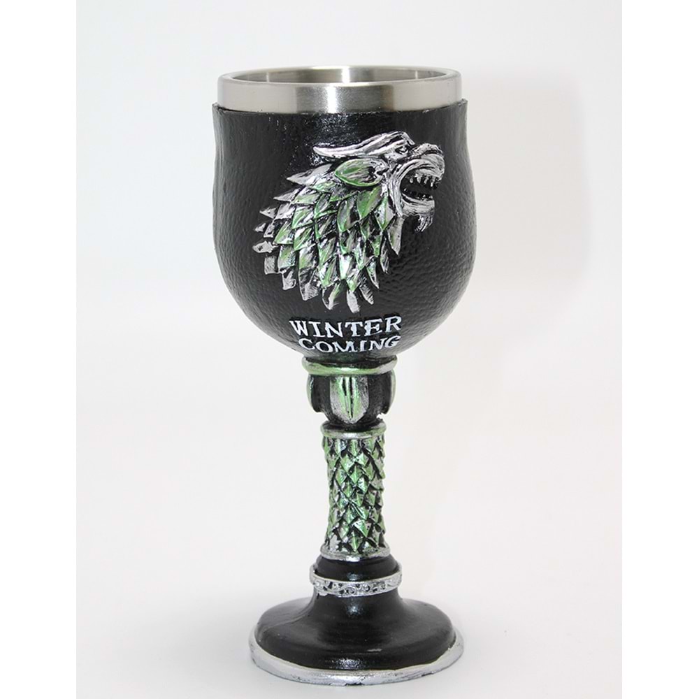 Game Of Thrones House Stark 3D Kabartmalı Çelik Kadeh Bardak Alk4379