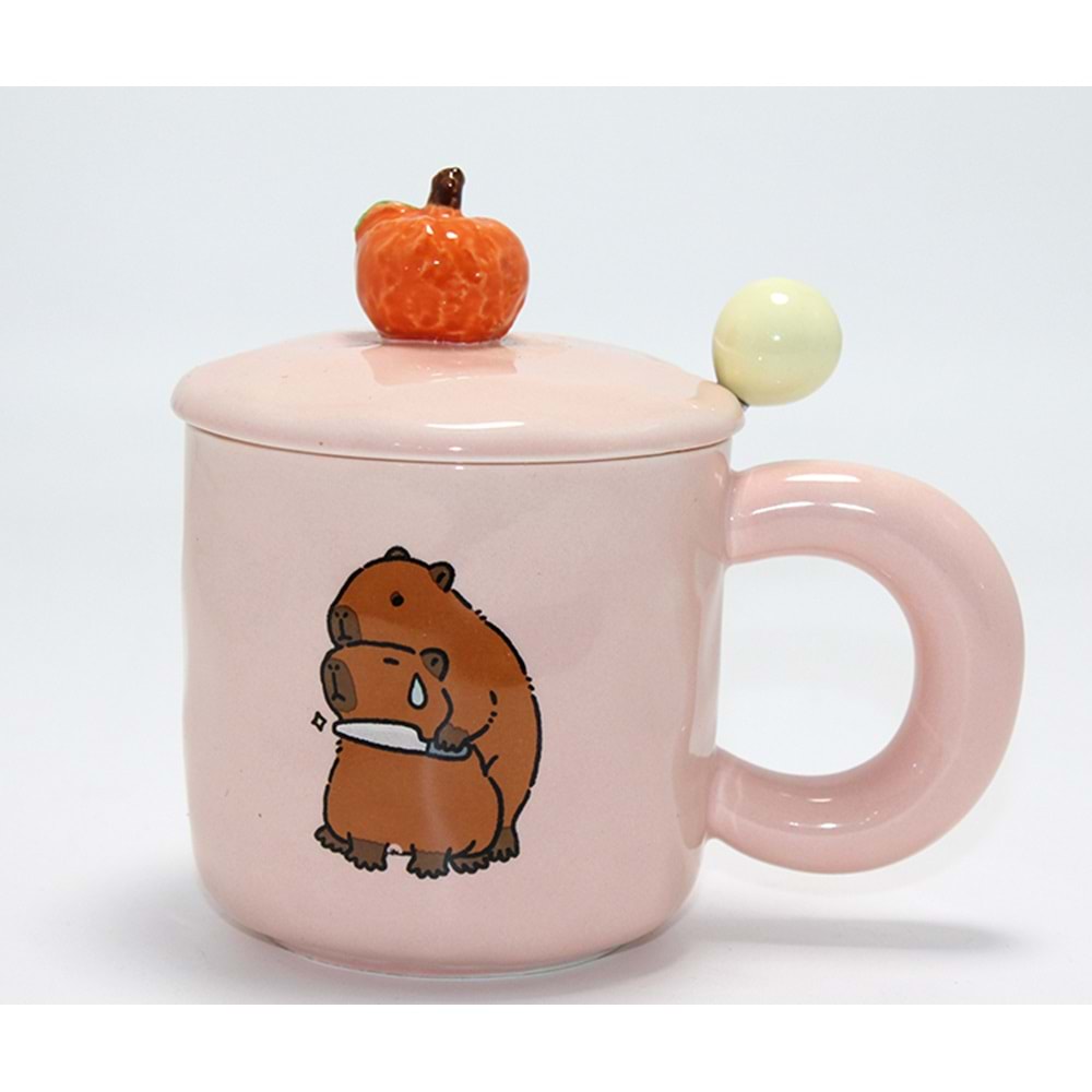 3D Kapibara Capybara Desenli Porselen Kupa Bardak Alk4504