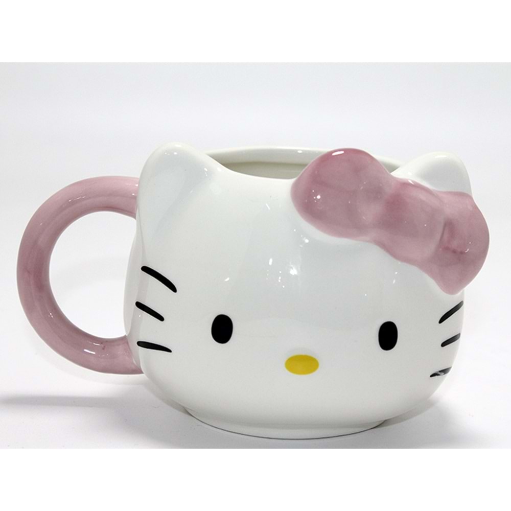 3D Hello Kitty Tasarımı Porselen Kupa Bardak Alk4506