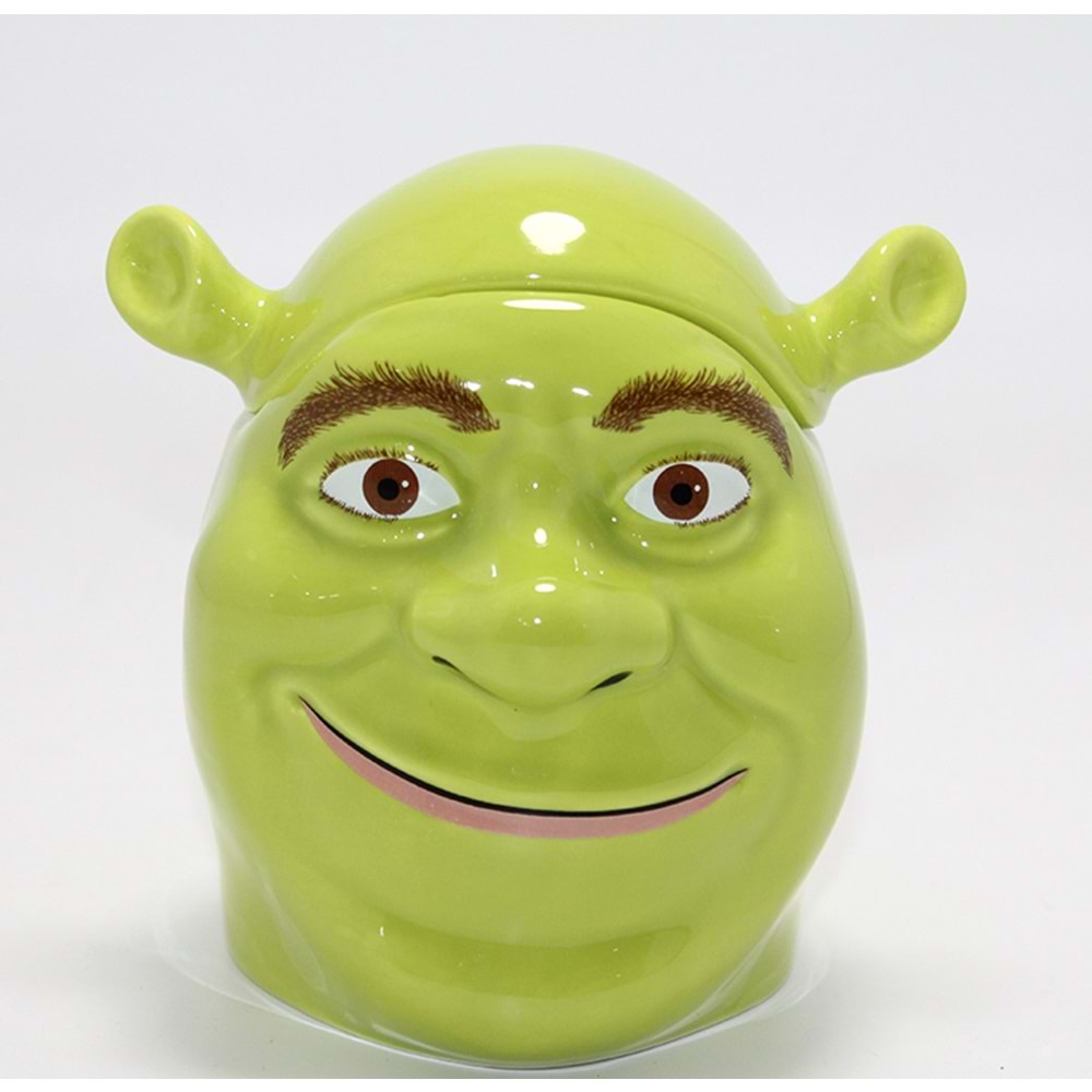 3D Shrek Tasarımı Kapaklı Kupa Bardak Alk4534
