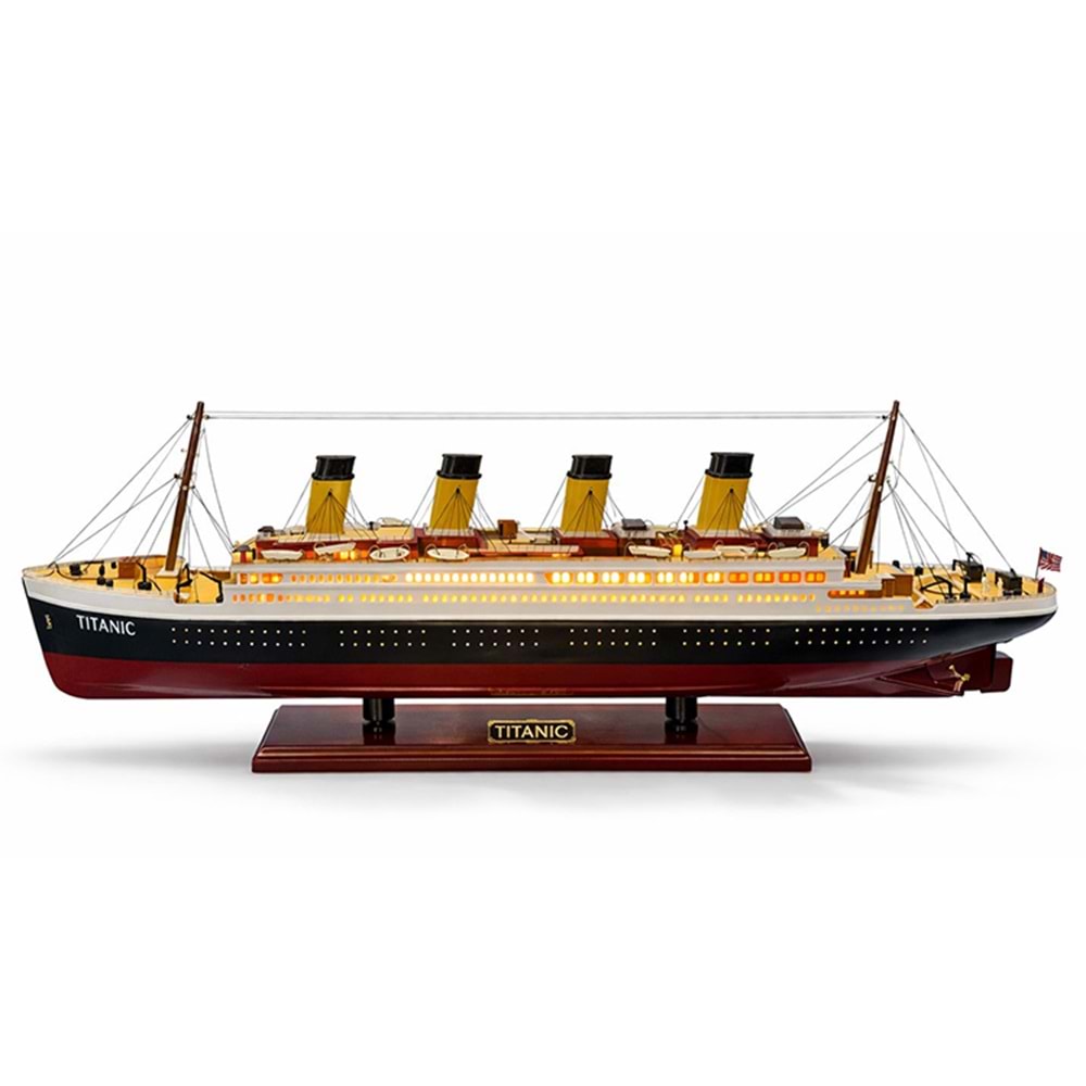Özel Tasarım Ahşap Işıklı Titanik Gemi Alk4594