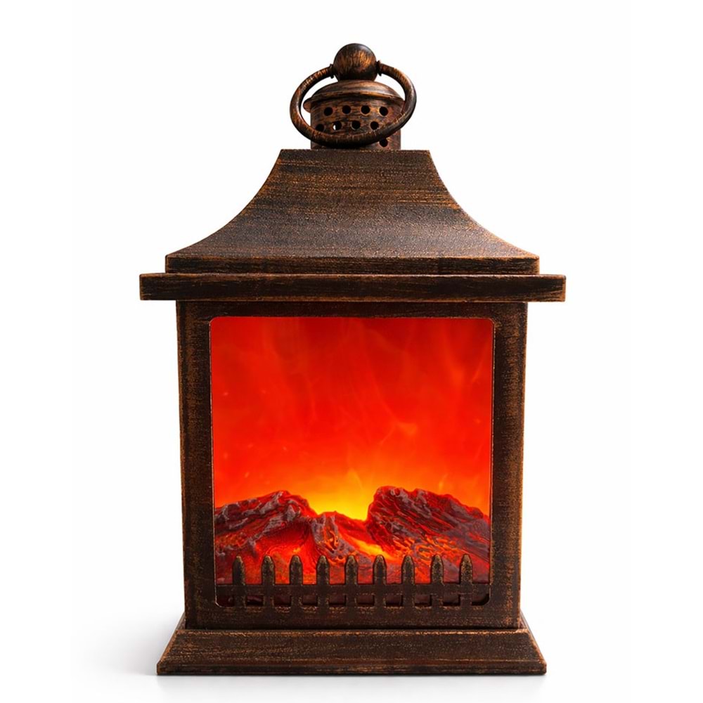 Dekoratif Ledli Şömine Lamba Alk4595