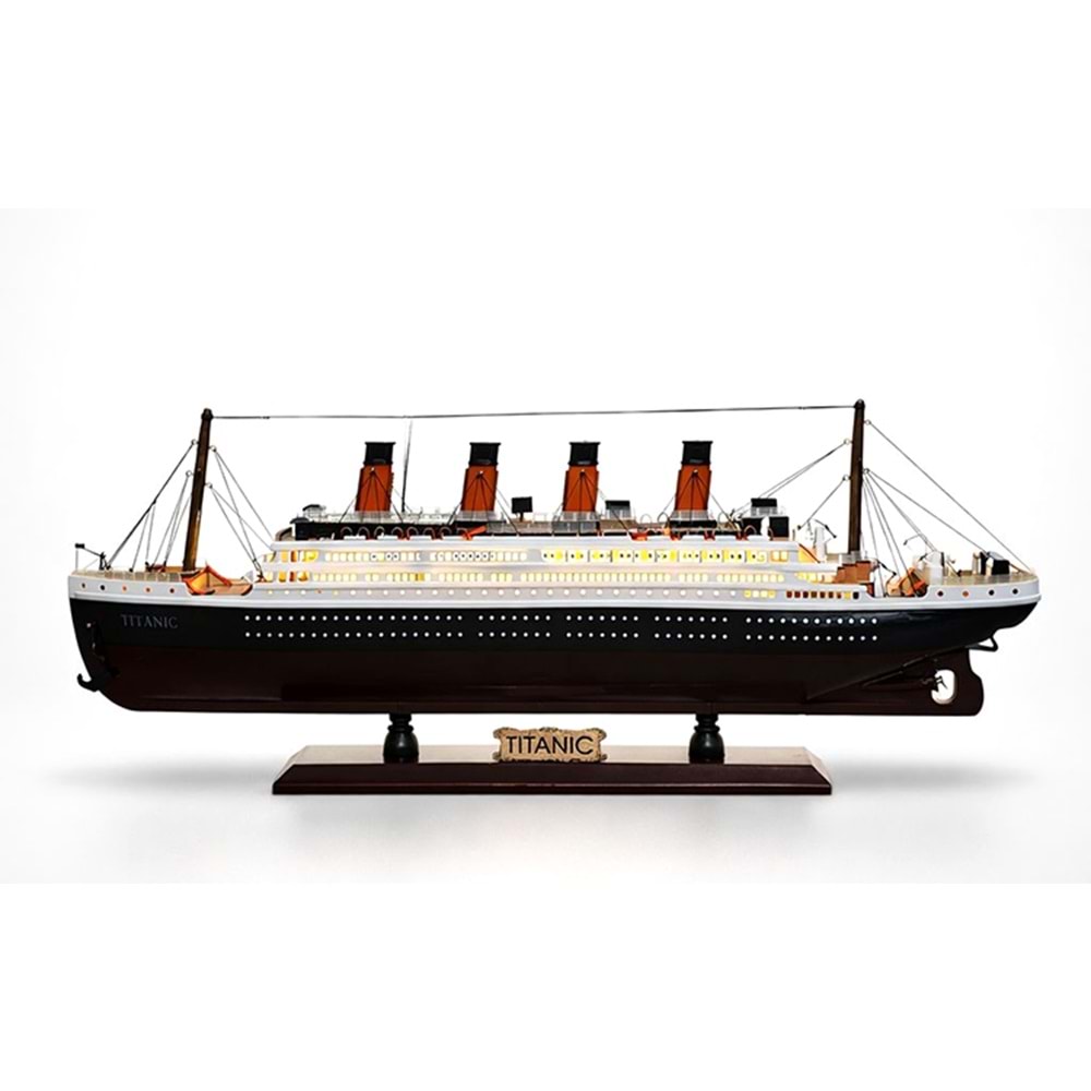 Özel Tasarım Ahşap Işıklı Titanik Gemi Alk4614