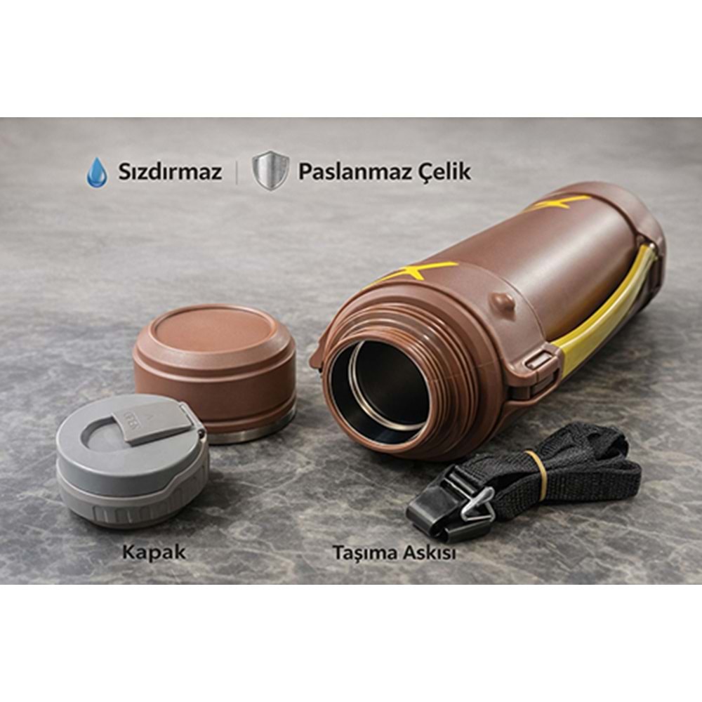 Mszm 2000 Ml Çift Katmanlı Vakumlu Paslanmaz Çelik Termos Alk4637