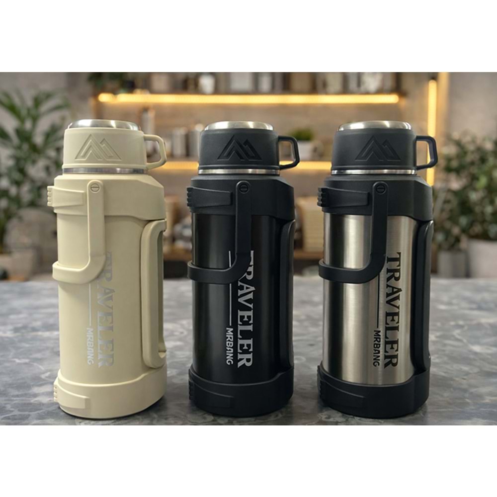 2000 Ml Çift Katmanlı Vakumlu Paslanmaz Çelik Termos Alk4641
