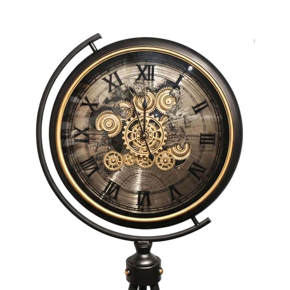 Özel Tasarım Metal Ayaklı Çarklı Saat Alk4837