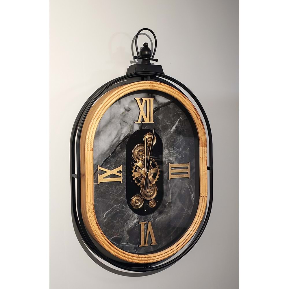 Özel Tasarım Metal Çarklı Duvar Saati Alk4839