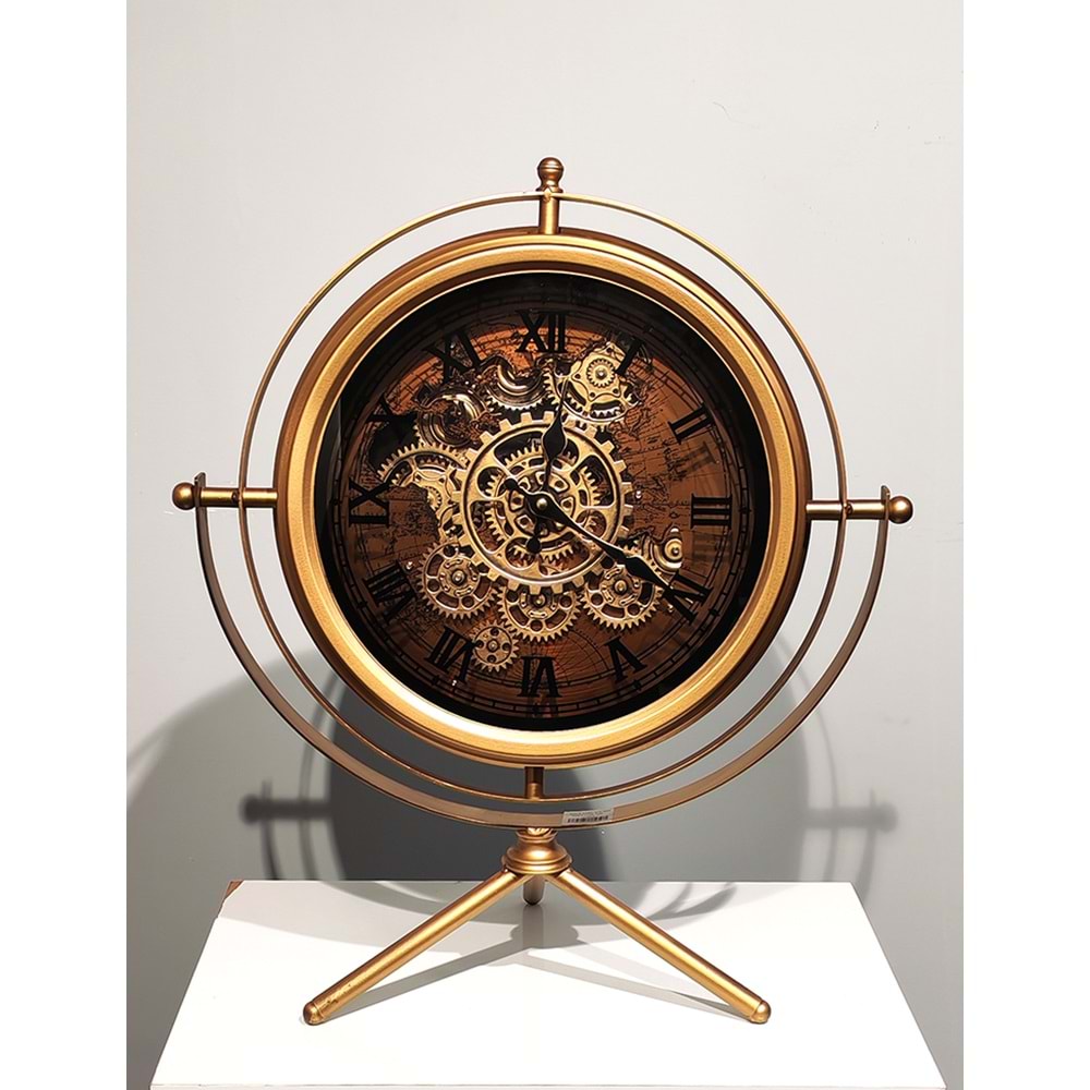Özel Tasarım Metal Çarklı Masa Saati Alk4844