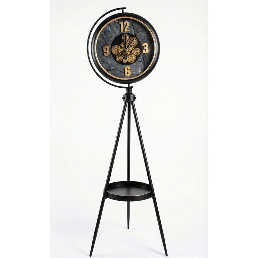 Özel Tasarım Metal Ayaklı Çarklı Saat Alk4848