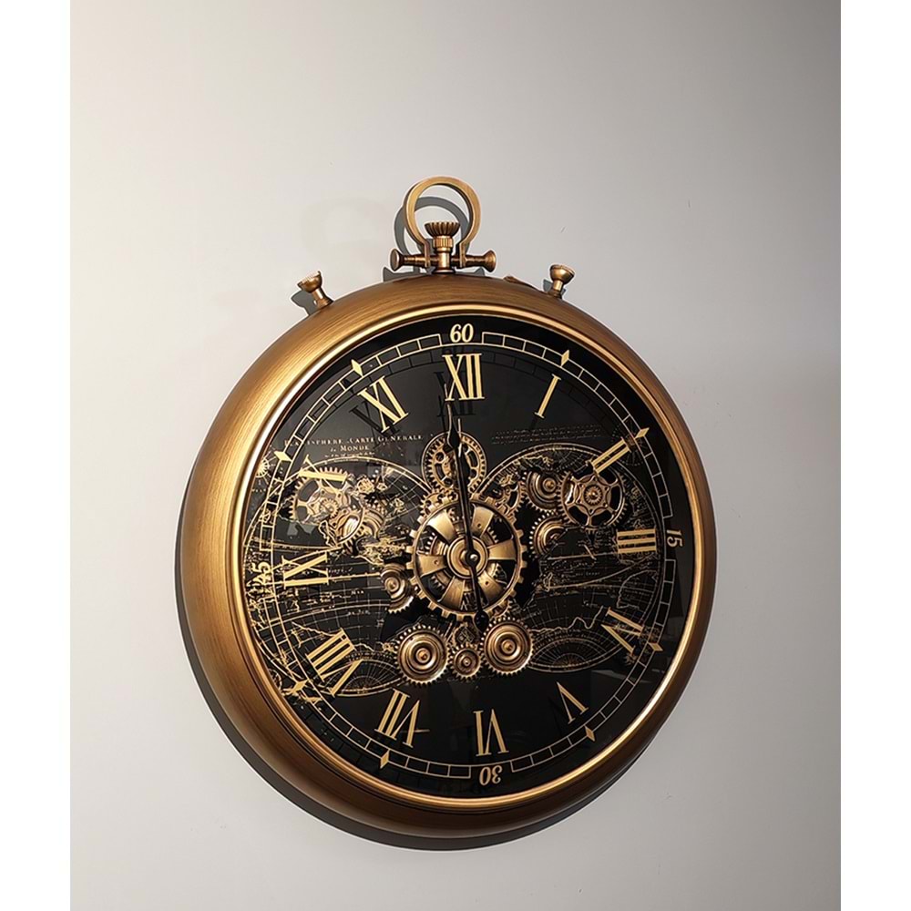 Özel Tasarım Metal Çarklı Duvar Saati Alk4851