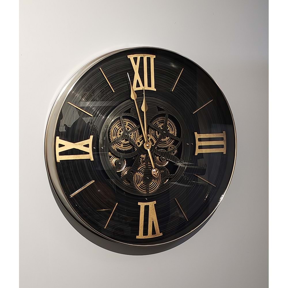 Özel Tasarım Metal Çarklı Duvar Saati Alk4855