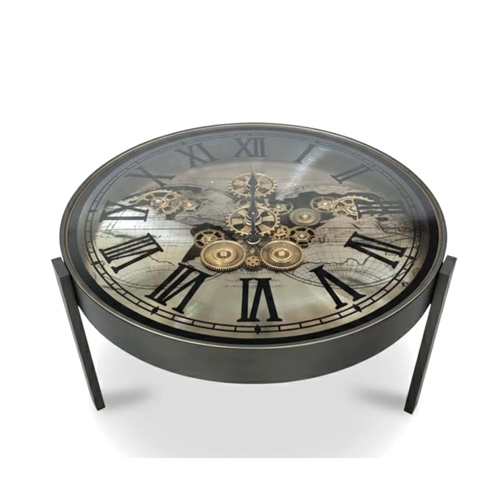 Metal Çarklı Sehpa Saat Alk4864