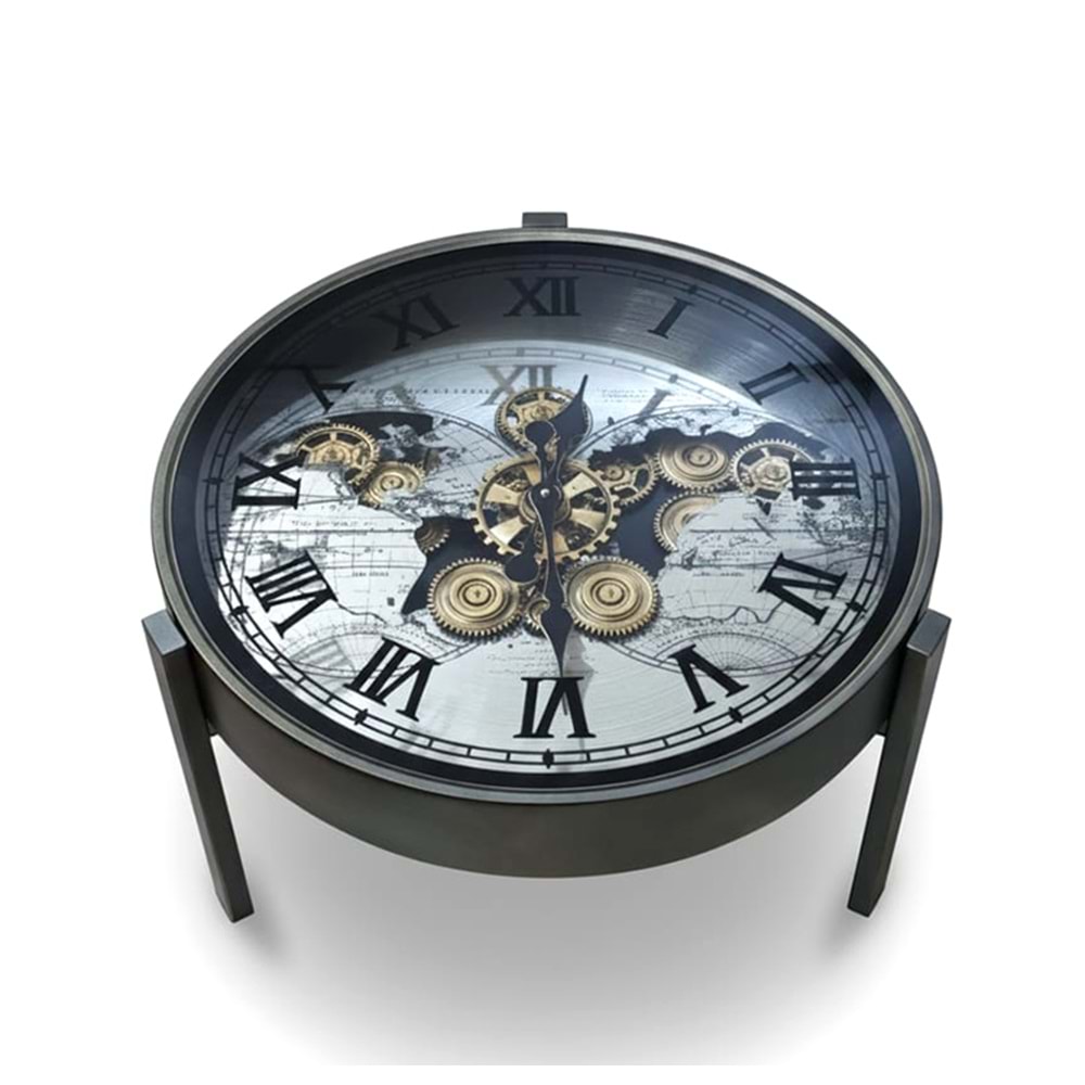 Metal Çarklı Sehpa Saat Alk4865