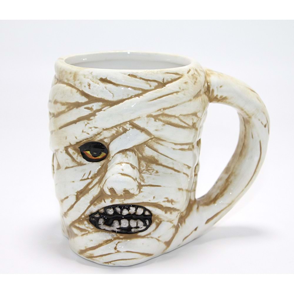 Antik Mısır Mumi (Mummy) Figürlü 3D Kabartmalı Kupa Bardak Alk4897