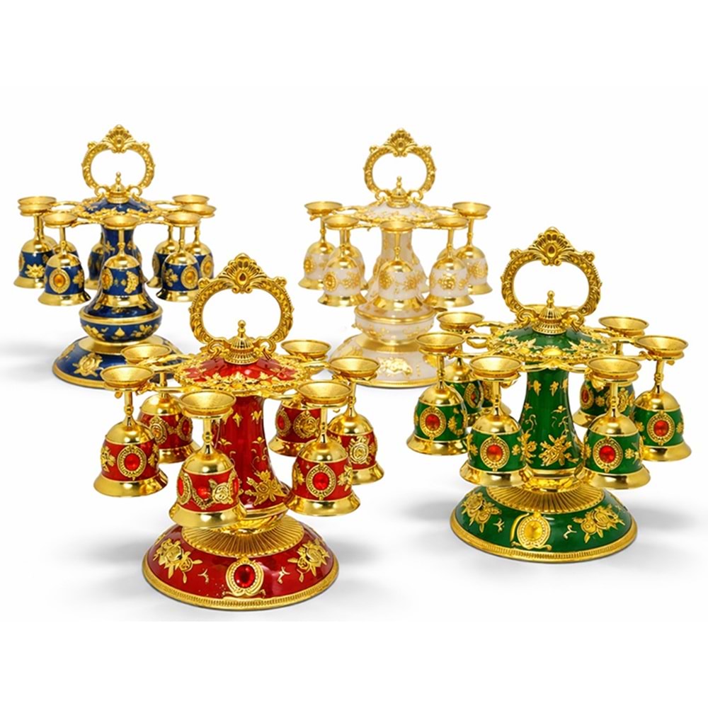 6'Lı Lüks Sunum Ve Dekoratif Kadeh Seti Alk4911