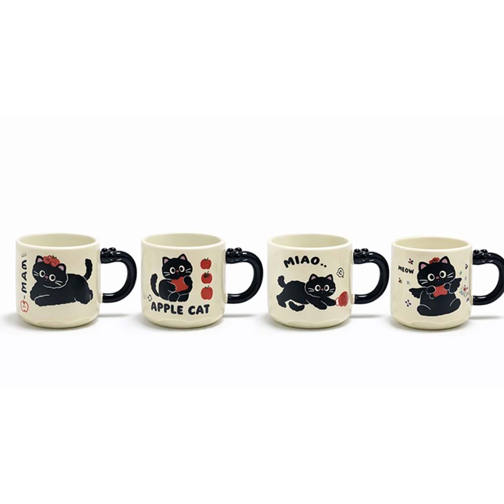 Özel Tasarım 3D Kedi Figürlü Kupa Bardak Alk5032