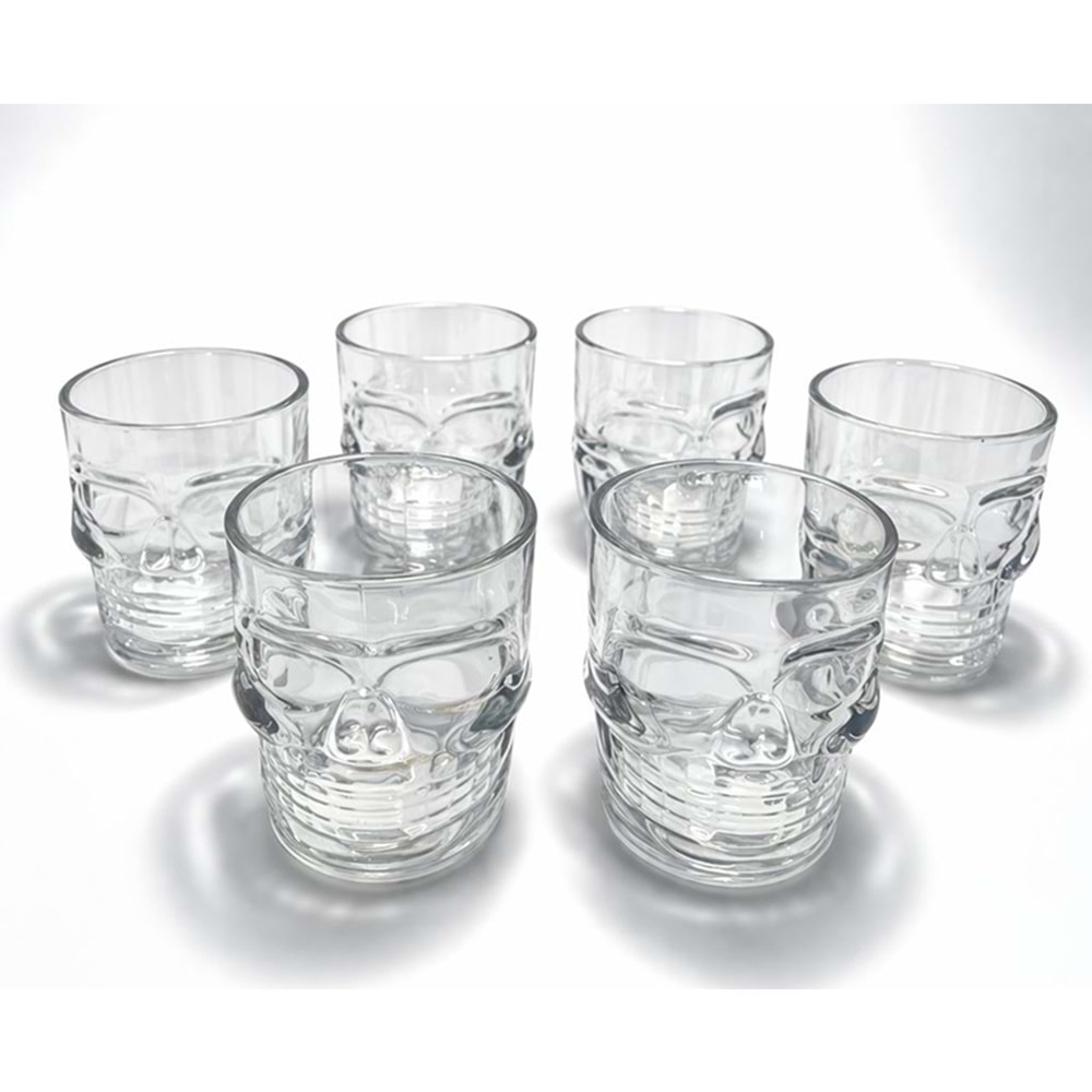 6'Lı Kurukafa Cam Shot Bardağı Alk5117