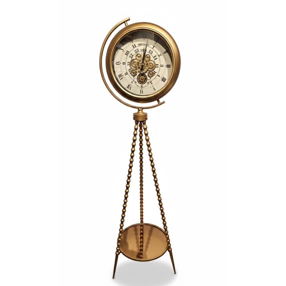 Özel Tasarım Metal Ayaklı Çarklı Saat Alk5124