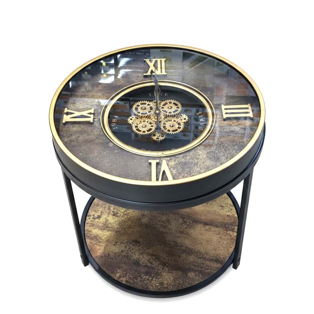 Metal Çarklı Sehpa Saat Alk5127