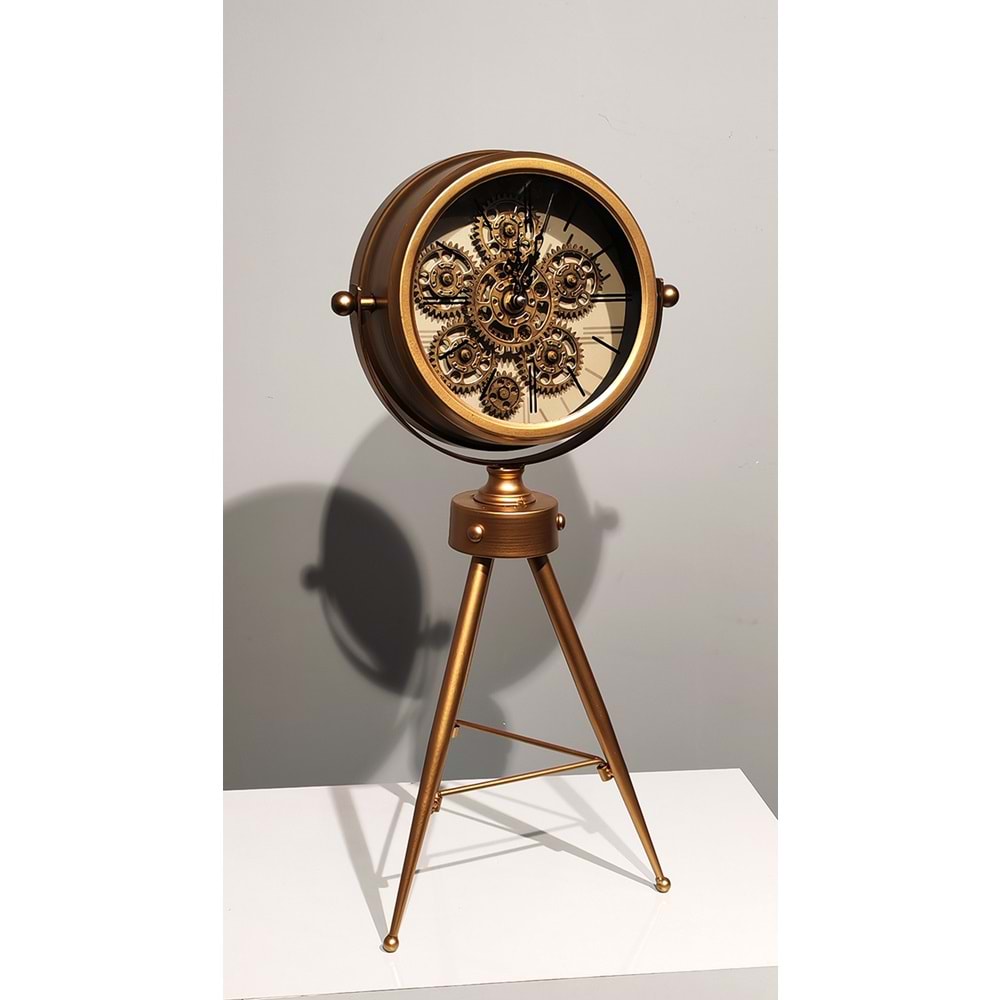 Özel Tasarım Metal Çarklı Masa Saati Alk5129