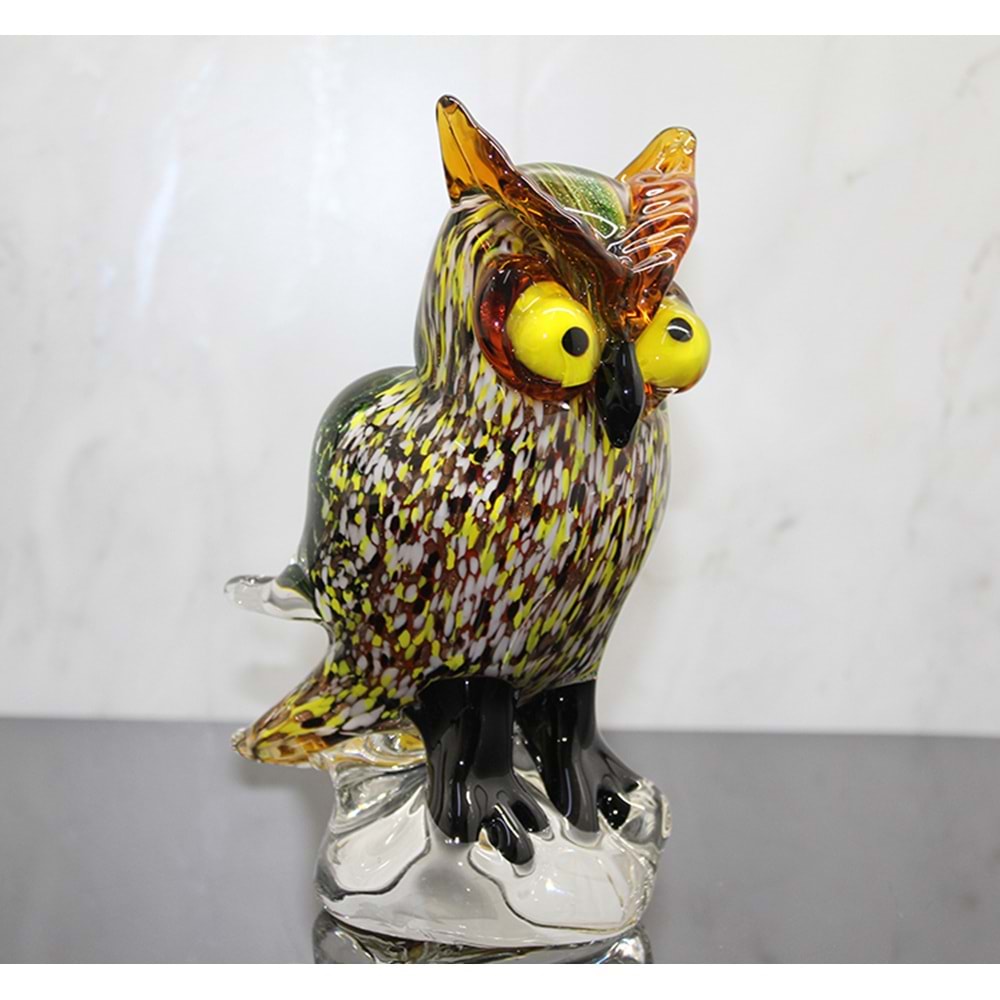 Murano Cam Baykuş Figürü Alk5212