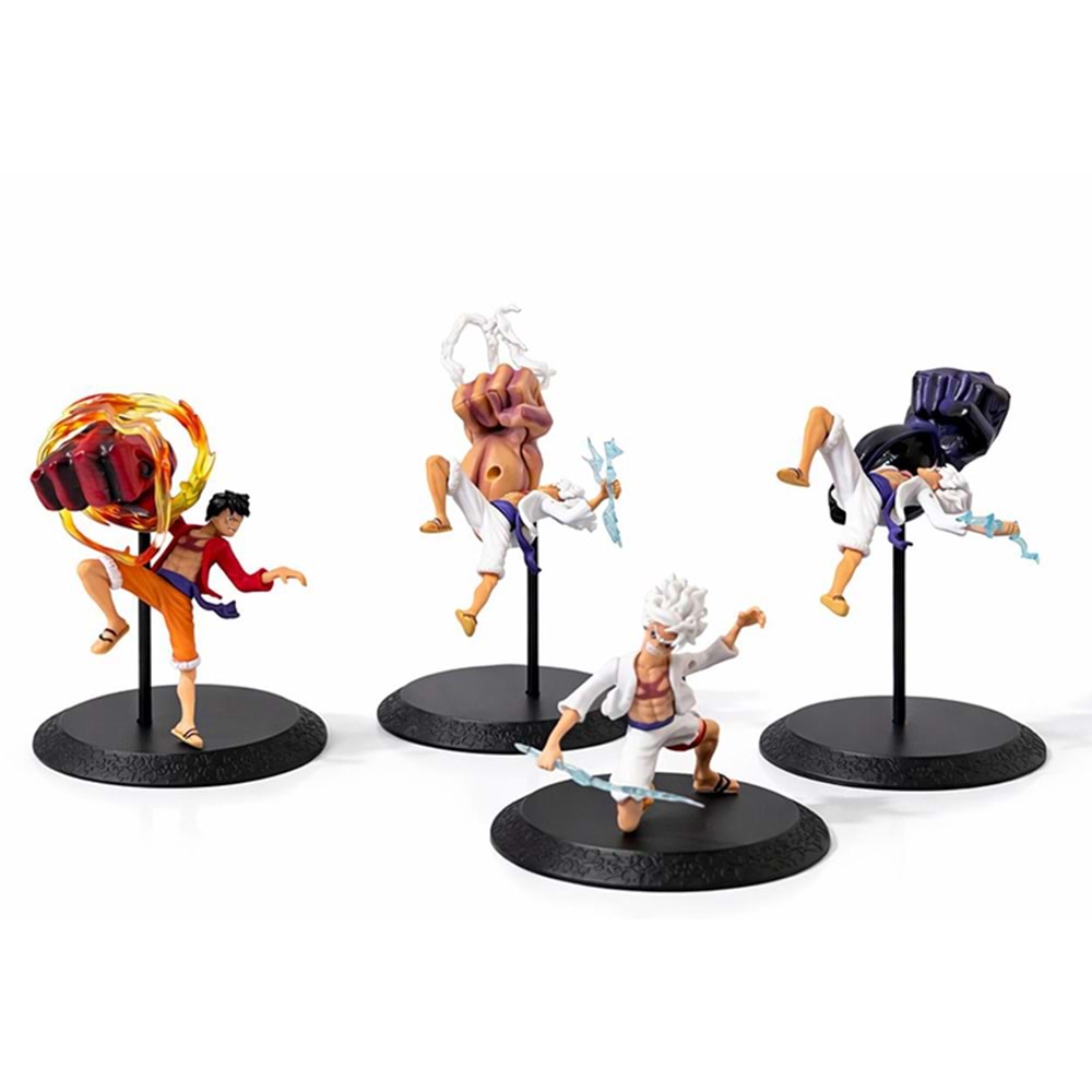Anime One Piece Luffy Figürü 4'Lü Set Alk5275