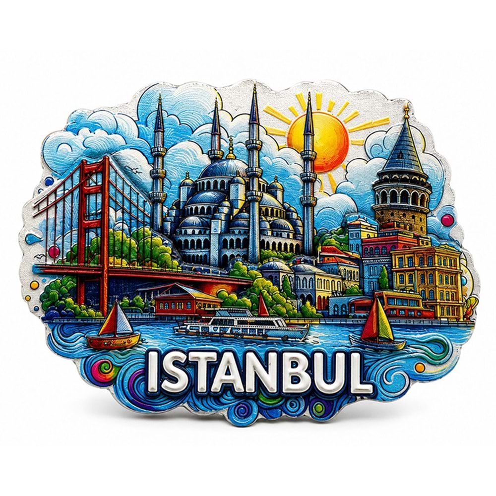 İstanbul Temalı Silikon Buzdolapı Süsü Magnet Alk5373