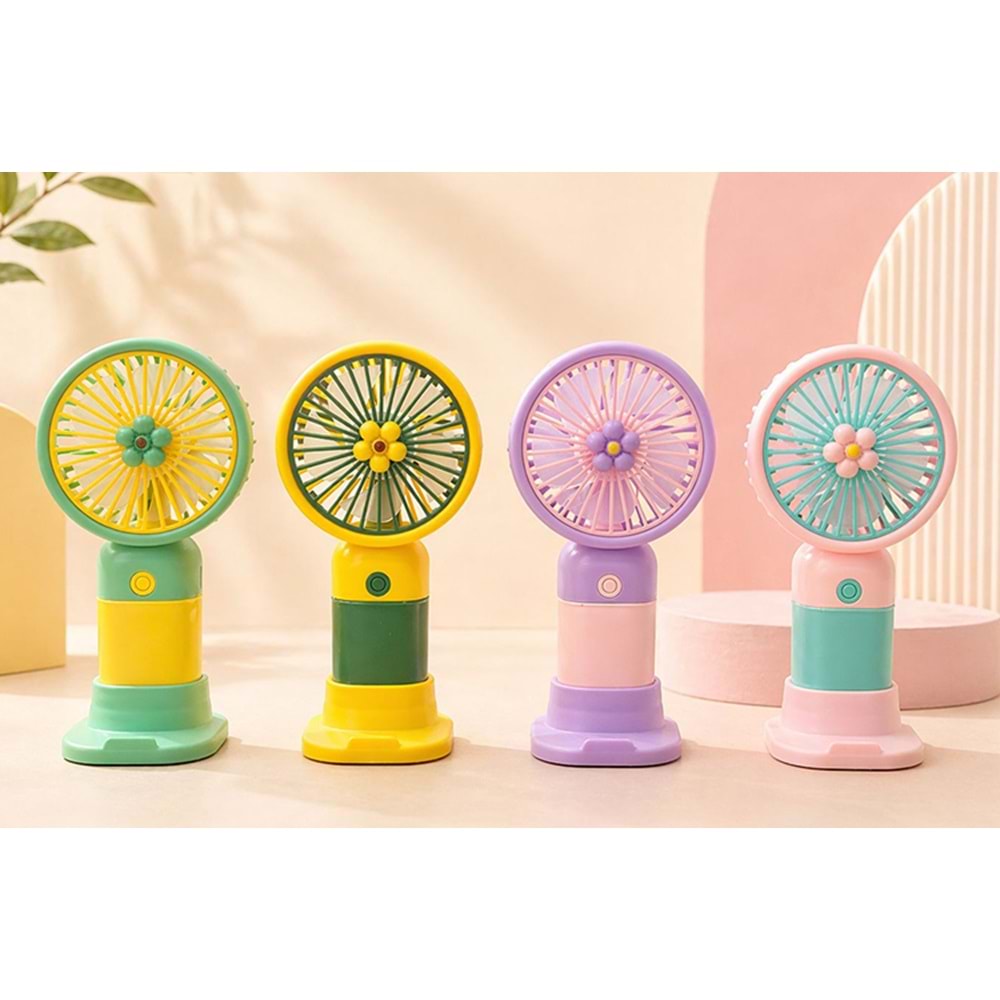 Mini Şarjlı El Fanı 3 Kademeli Alk5636