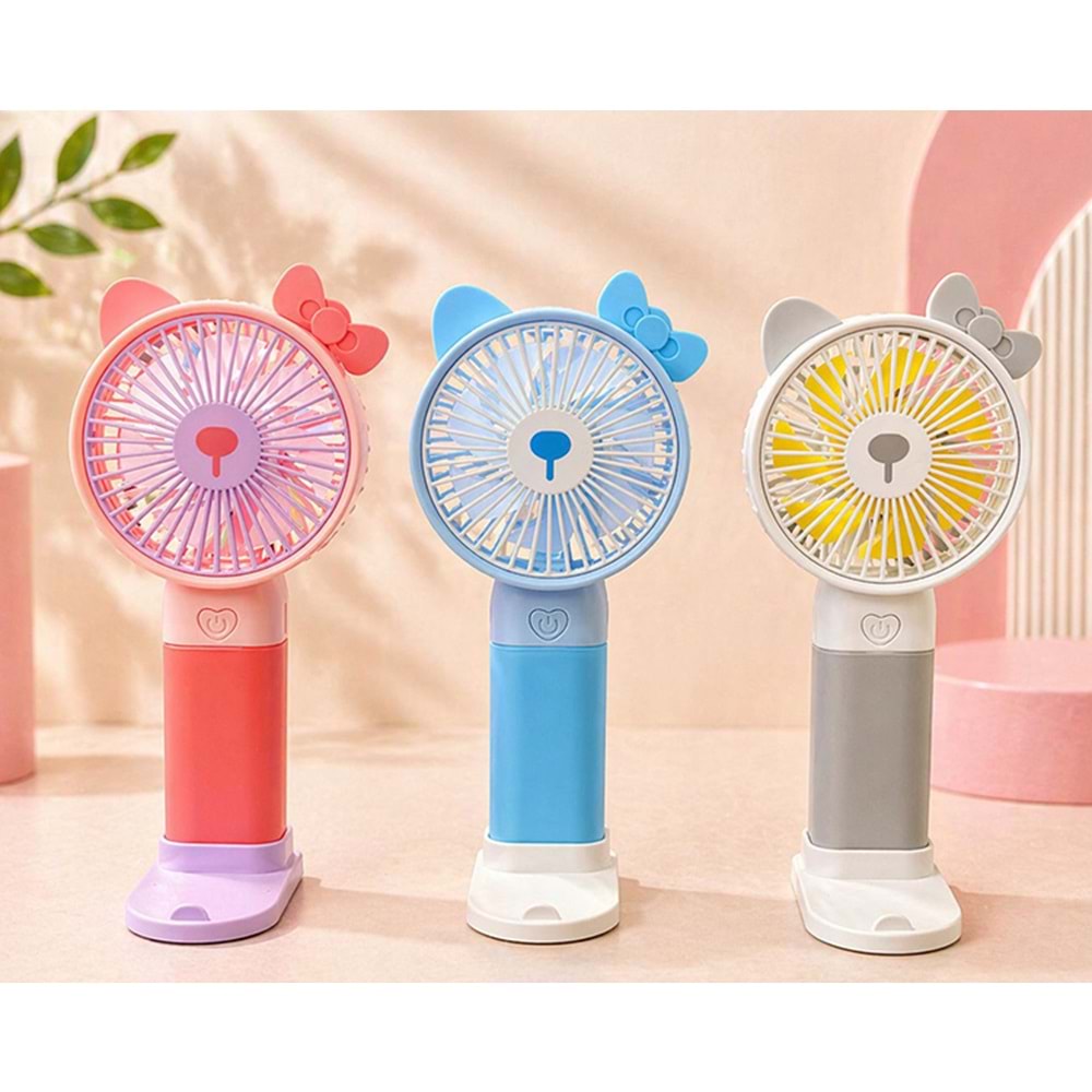 Mini Şarjlı El Fanı 3 Kademeli Alk5649