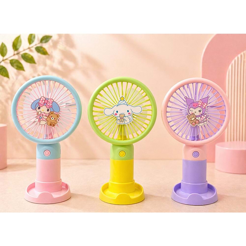 Mini Şarjlı El Fanı 3 Kademeli Alk5663