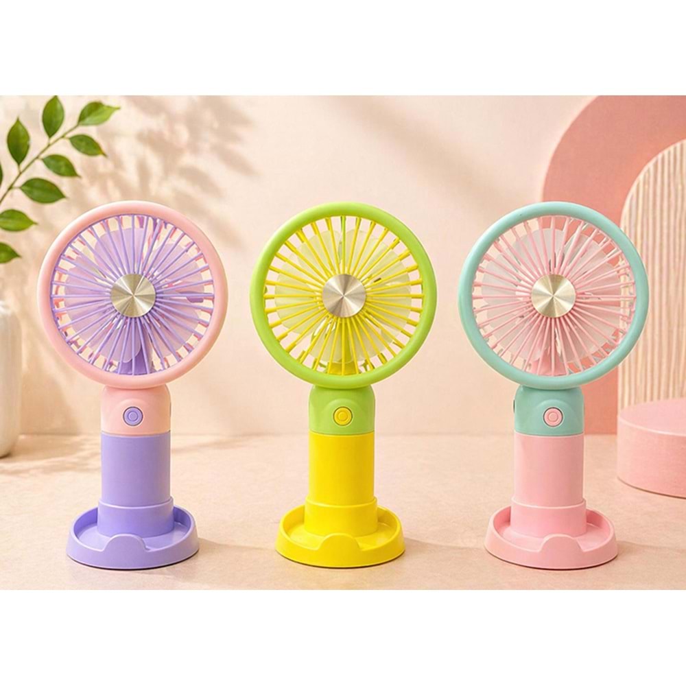 Mini Şarjlı El Fanı 3 Kademeli Alk5664