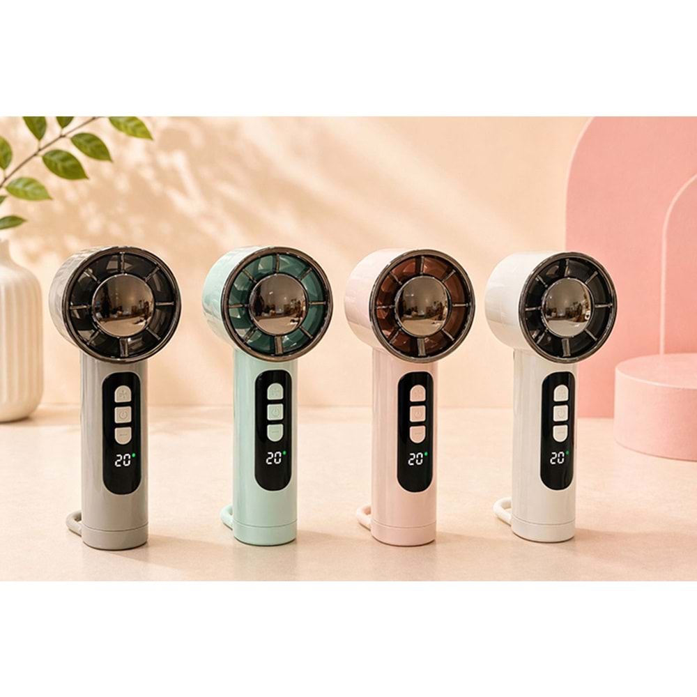 Mini Şarjlı El Fanı 6 Kademeli Alk5666