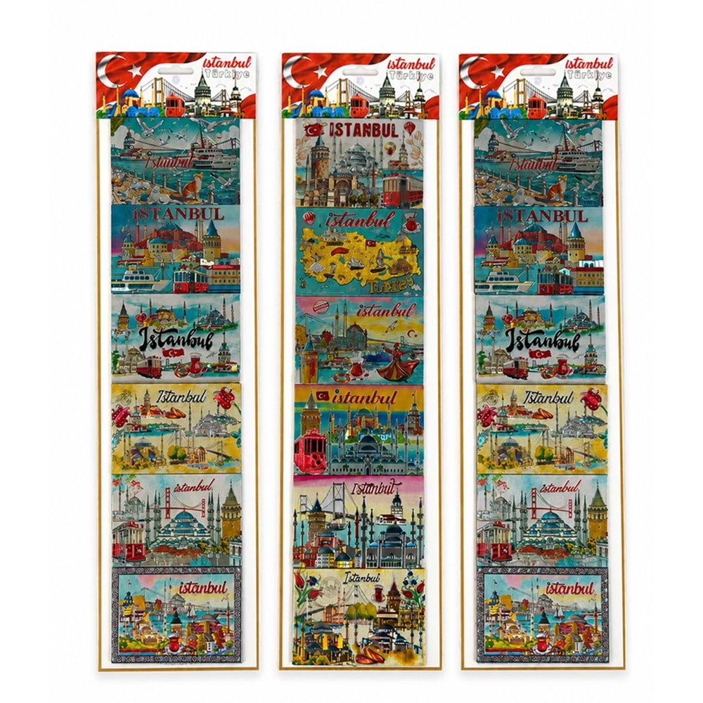 İstanbul Temalı Silikon Buzdolapı Süsü Magnet 6'Lı Set Alk5809
